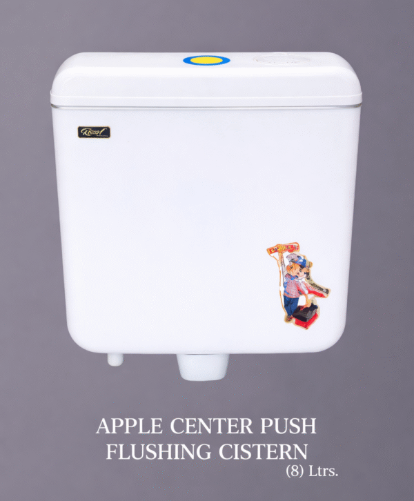 Apple Center Push Flushing Cistern (8Ltrs)