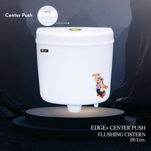Edge + Center Push Flushing Cistern (8Ltrs)
