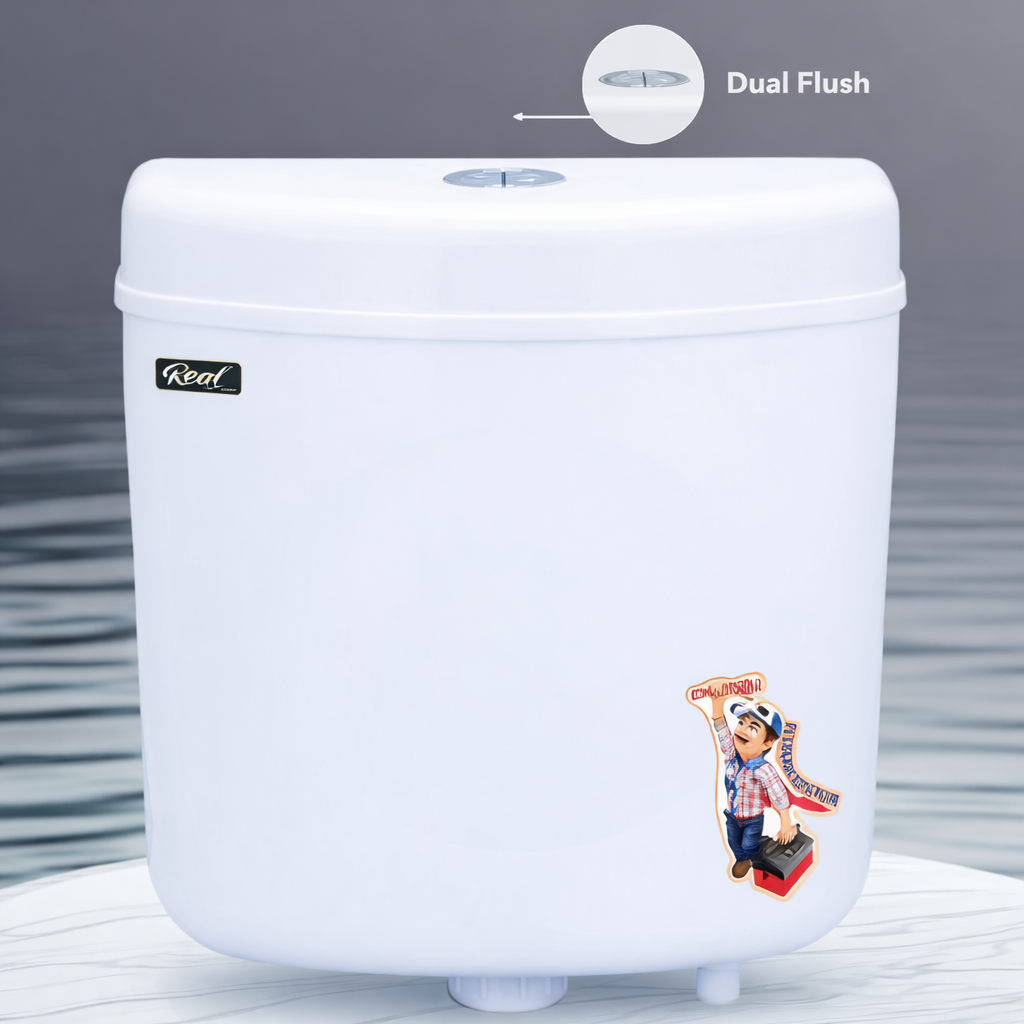 Apple Center Push Flushing Cistern (8Ltrs)